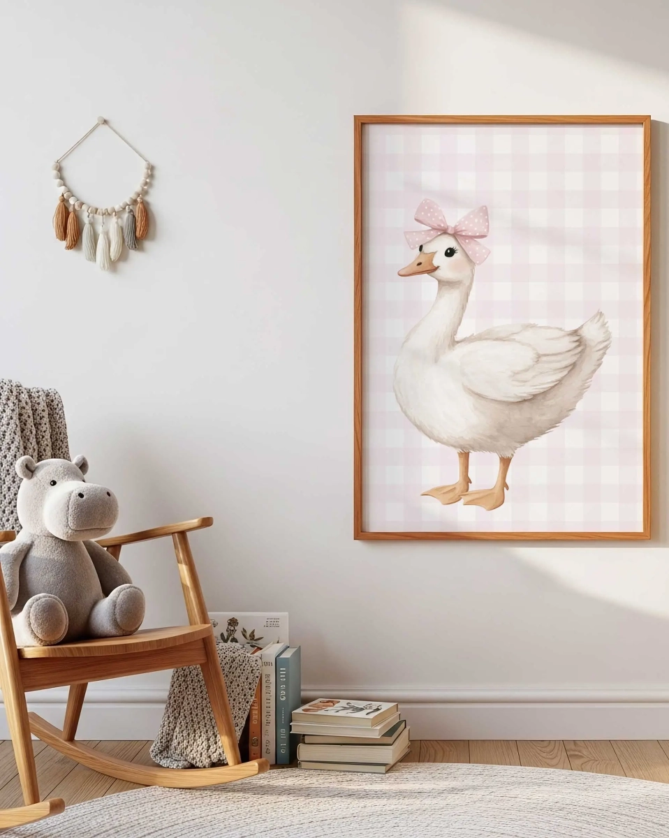 Plakat dla dzieci Gąska z kokardką – Mała Pracownia