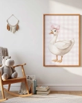 Plakat dla dzieci Gąska z kokardką – Mała Pracownia