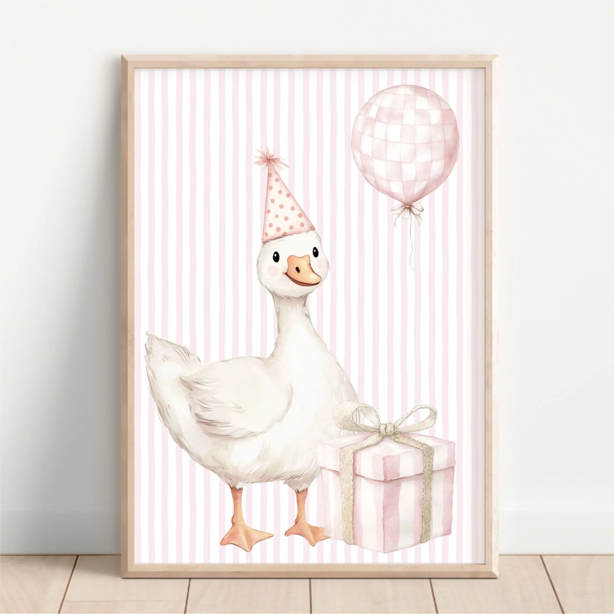 Plakat Gąska z prezentem na ścianę dla dzieci – Mała Pracownia