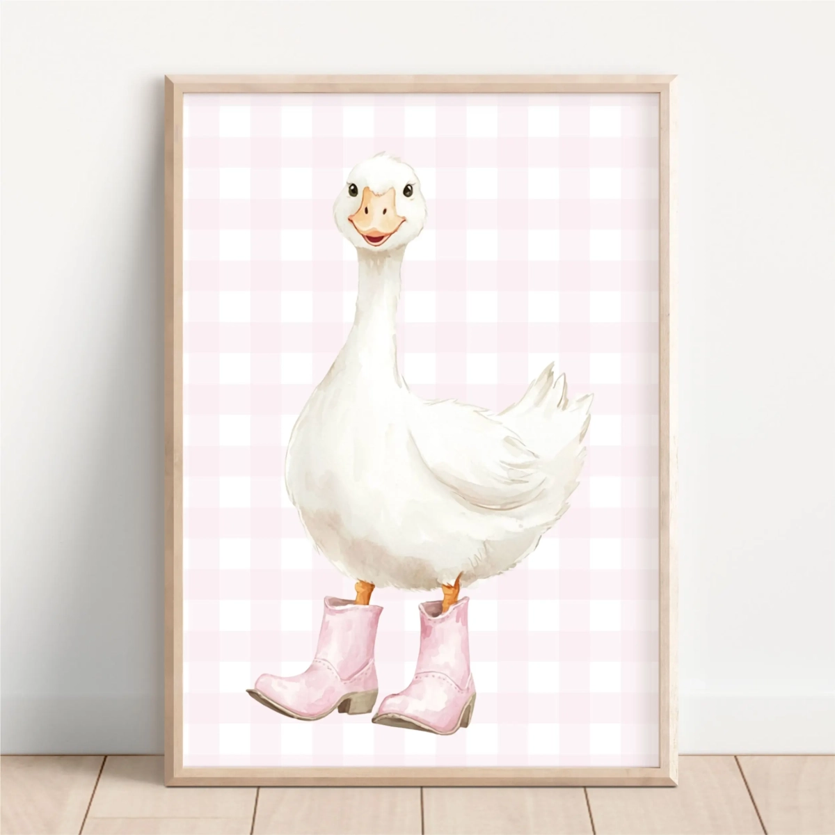 Gąska w różowych kaloszach – plakat dla dzieci – Mała Pracownia