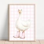 Gąska w różowych kaloszach – plakat dla dzieci – Mała Pracownia