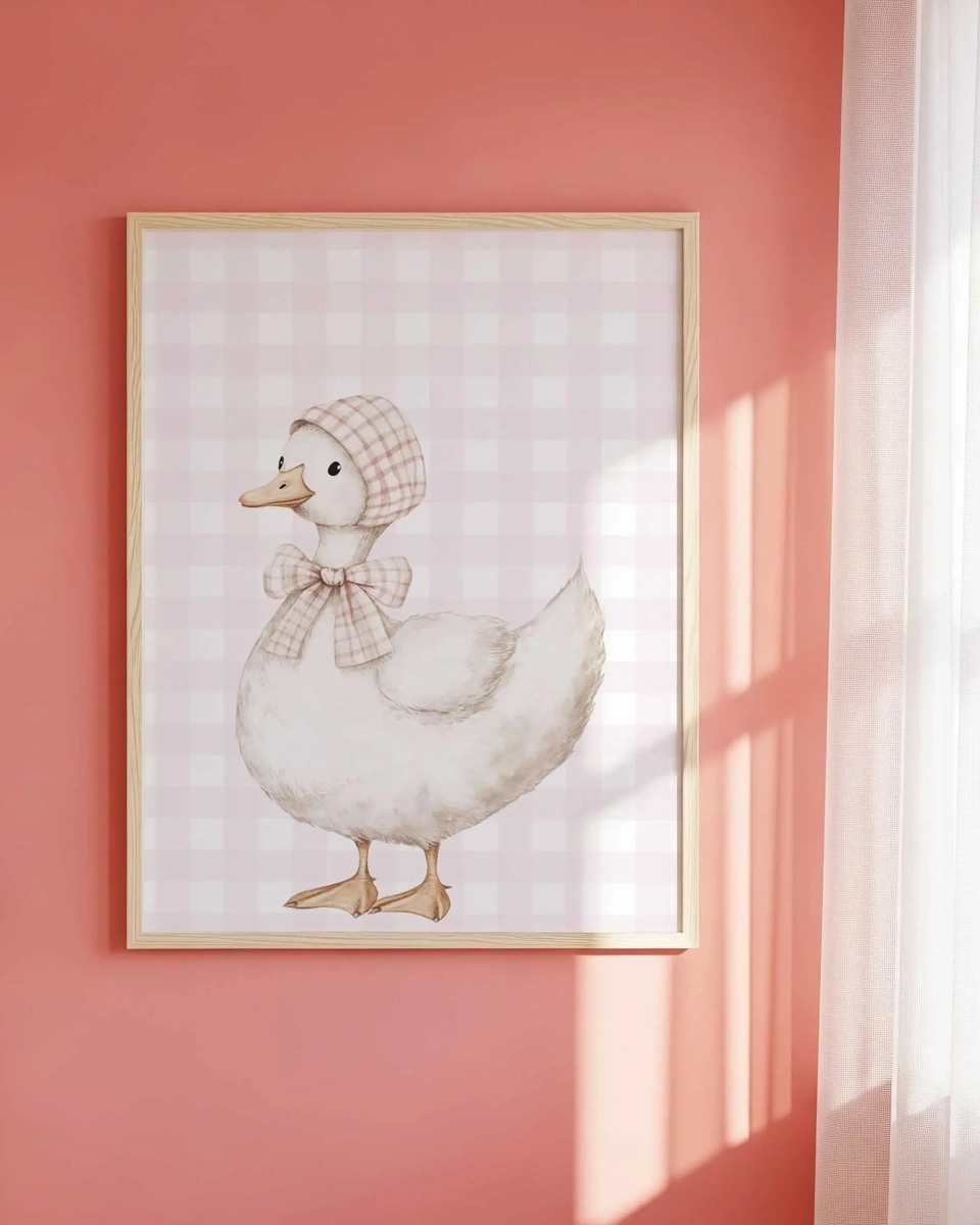 Plakat Gąska w czapeczce na ścianę dla dzieci – Mała Pracownia