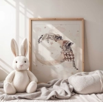 Plakat retro szopy – dekoracja ścienna dla dzieci – Mała Pracownia