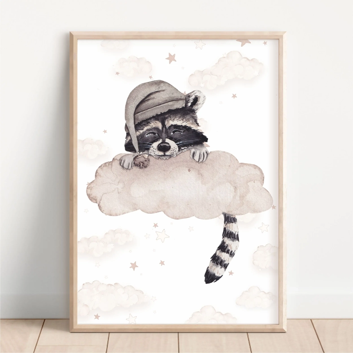 Plakat śpiący szop – dekoracja retro do pokoju dziecka – Mała Pracownia