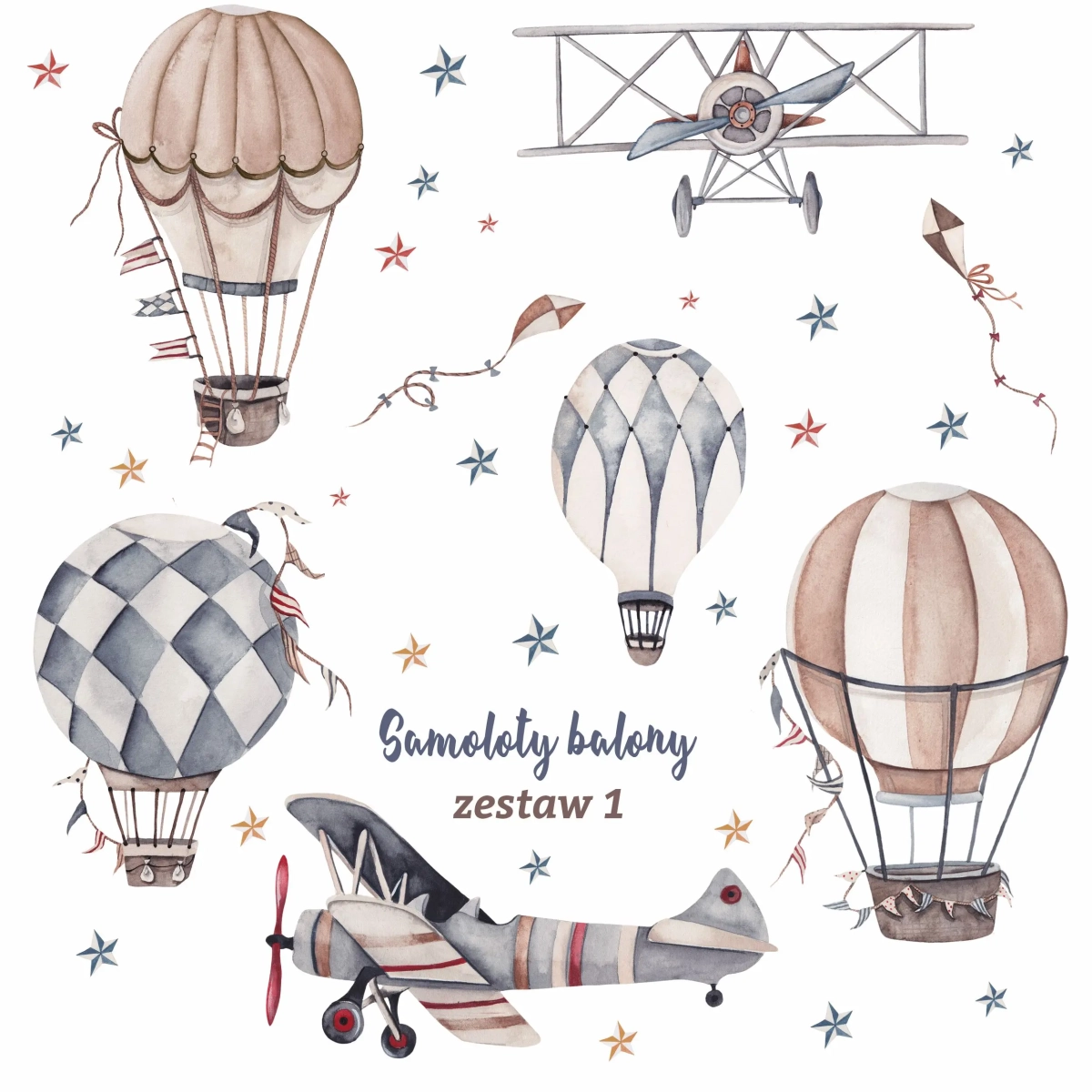 Samoloty Retro – elementy zestawu 1 – Mała Pracownia