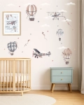 Samoloty Retro – naklejka ścienna dla dzieci – Zestaw 1 – Mała Pracownia