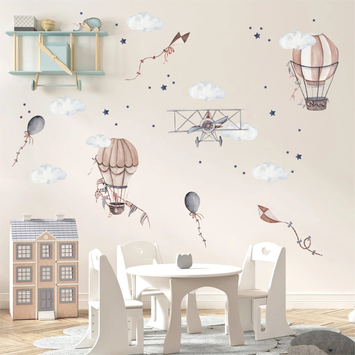 Naklejka dla dla dzieci - Samoloty  Retro – Zestaw 3 – Mała Pracownia