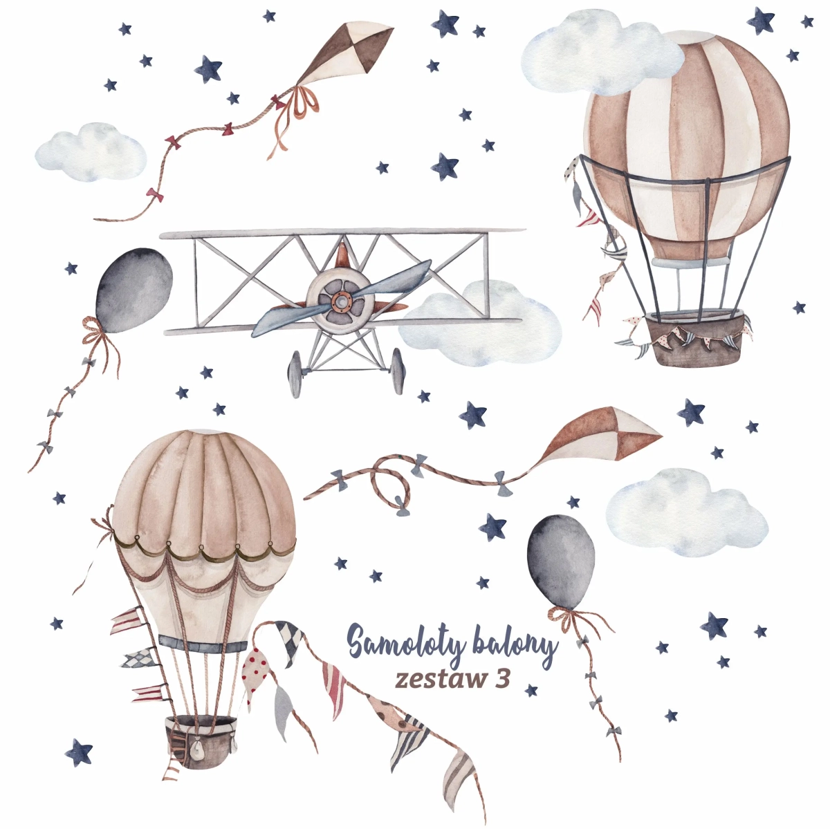 Samoloty Retro – elementy zestawu 3 – Mała Pracownia