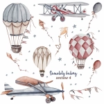 Samoloty Retro – elementy Zestawu 4 – Mała Pracownia