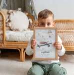 Plakat Samoloty i Balony Retro w pokoju dziecka – Wzór 3 – Mała Pracownia