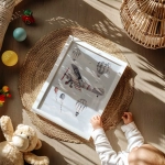 Samoloty i Balony Retro – Plakat Wzór 5 – wizualizacja – Mała Pracownia