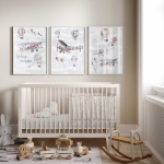 Zestaw 3 plakatów Samoloty i Balony Retro – Wzór 4-6 – Mała Pracownia