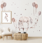 Naklejka na ścianę Konie i balony Retro – Mała Pracownia