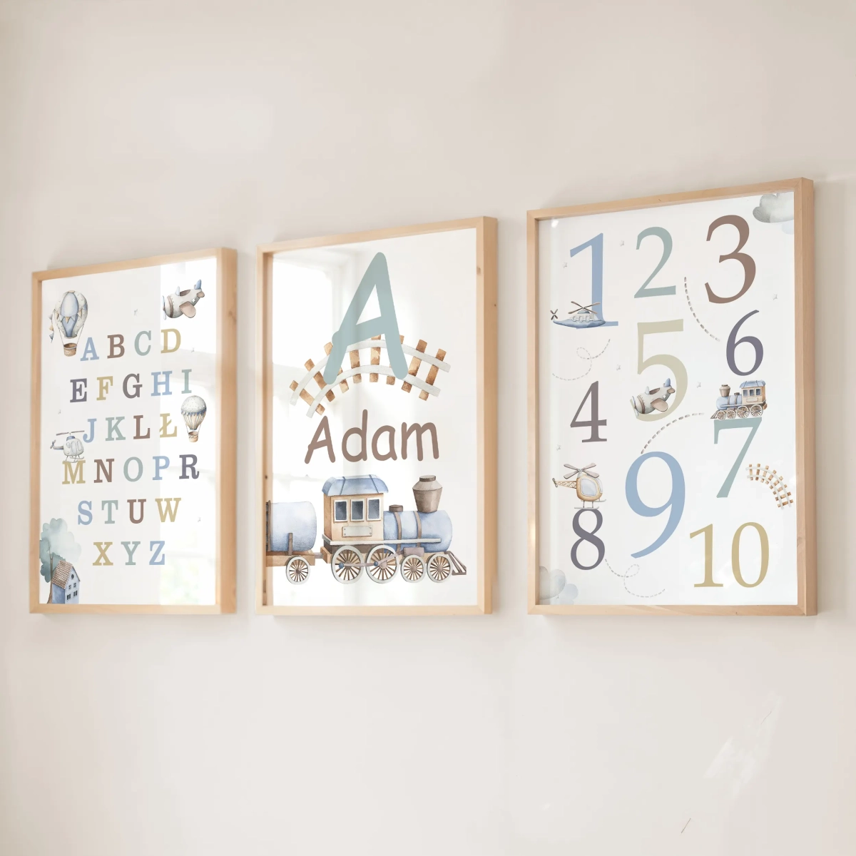 Prezentacja zestawu plakatów Alfabet, Litera i Cyfry (Zestaw X)
