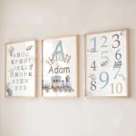 Prezentacja zestawu plakatów Alfabet, Litera i Cyfry (Zestaw X)