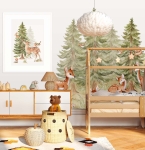 Naklejka na ścianę Las, sarenki Załóżkownik – Mała Pracownia