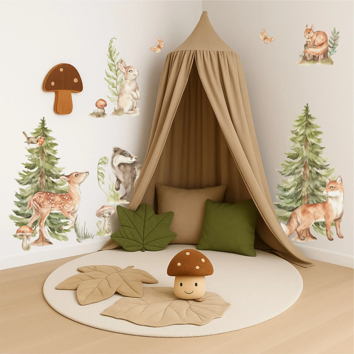 Naklejka na ścianę Leśni przyjaciele w pokoju dziecka – Mała Pracownia