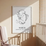 Metryczka Line Art Nr 1 dla dziecka – Mała Pracownia