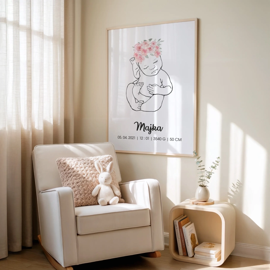 Plakat Line Art dla dziecka Nr 2 – Mała Pracownia