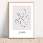 Metryczka dla Dziecka LineArt Szkic Nr.7.jpgMetryczka w formie szkicu – pastelowy plakat dla dziecka