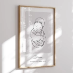 Metryczka dla dziecka Line Art Szkic Nr 14 – dekoracja pokoju – Mała Pracownia