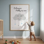 Plakat Uśmiechnięta Chmurka Niebieska – Mała Pracownia