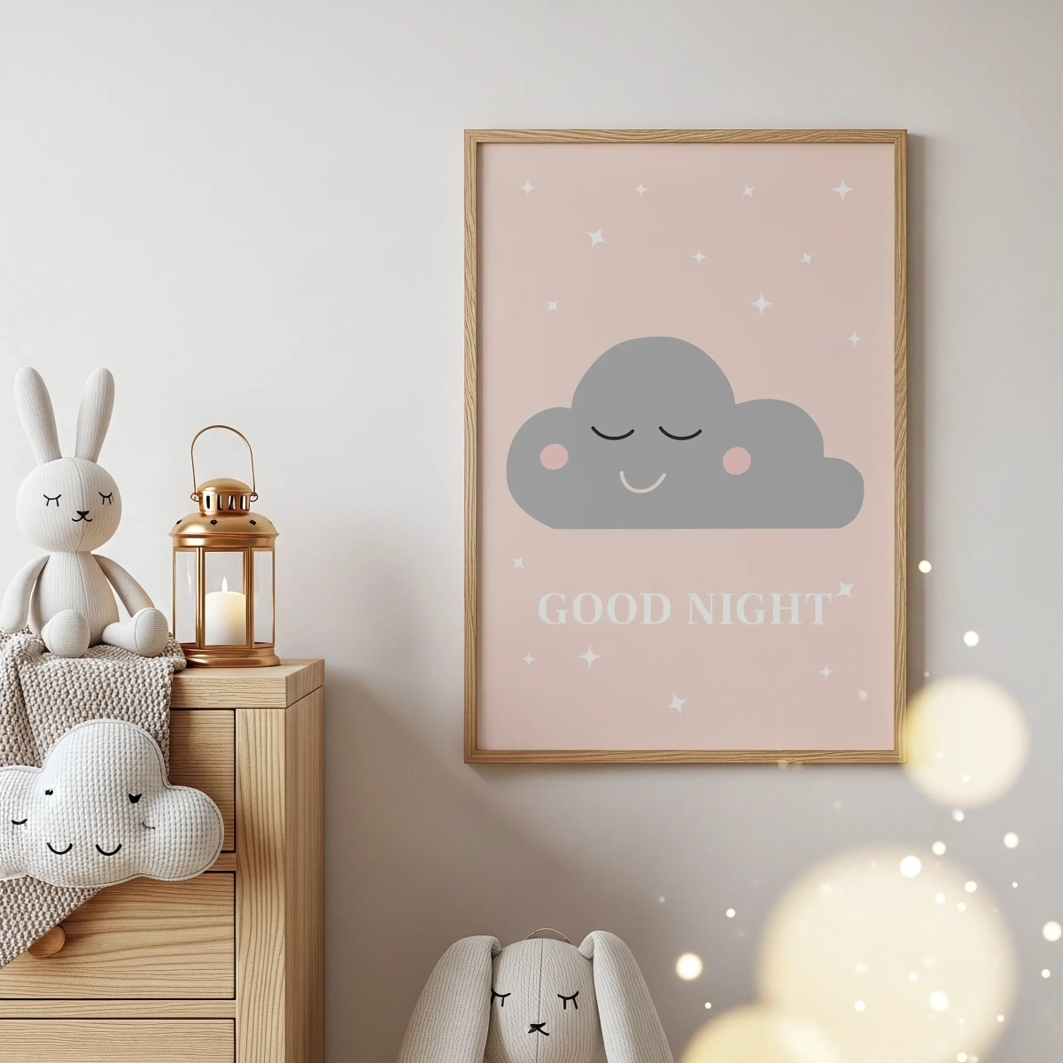 Plakat dla dzieci Chmurka Good Night – Mała Pracownia