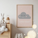 Plakat dla dzieci Chmurka Good Night – Mała Pracownia