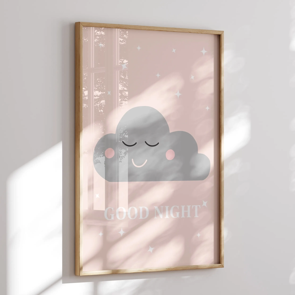 Plakat dla dzieci z napisem Good Night – Mała Pracownia