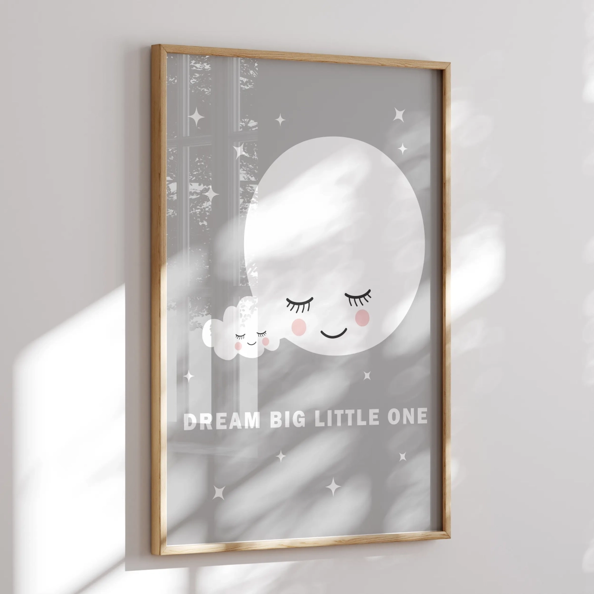 Plakat na ścianę Chmurka Dream Big dla dzieci – Mała Pracownia