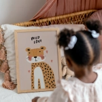 Plakat Lampart w pokoju dziecka – Mała Pracownia