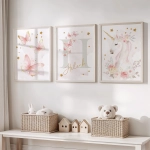 Zestaw 3 plakaty | Jednorożec motyle – wizualizacja 1 – Mała Pracownia