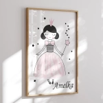 Plakat personalizowany Królewna dla dziewczynki