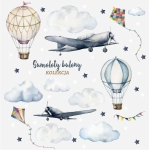 Naklejki ścienne samoloty i balony do pokoju dziecka – Mała Pracownia