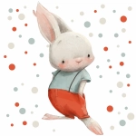 Naklejka ścienna Królik Sama Słodycz do pokoju dziecka – Mała Pracownia
