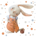 Naklejka dziecięca Królik z piłką – naklejka dla dzieci  – Mała Pracownia