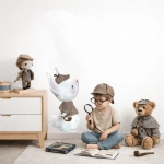 Naklejka na ścianę Królik Sherlock – dekoracja do pokoju dziecka | Mała Pracownia
