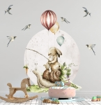 Zajączek na ślimaku z balonami i ptaszkami – Little Woodland nr 3