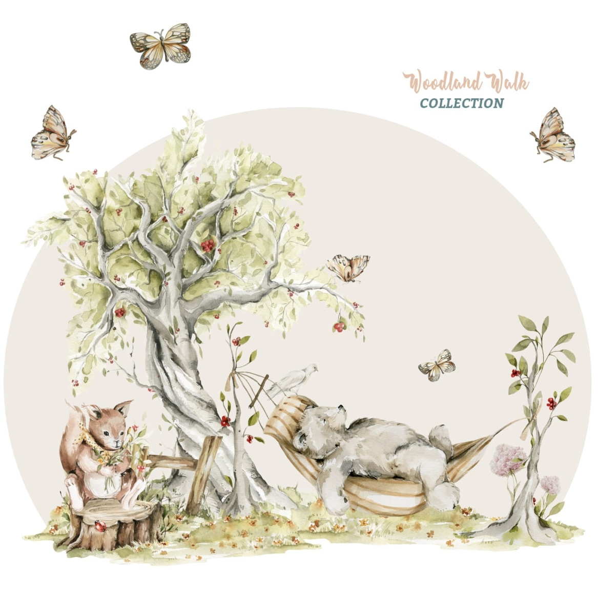 Naklejka na ścianę Woodland Walk wzór 2 w pokoju dziecka