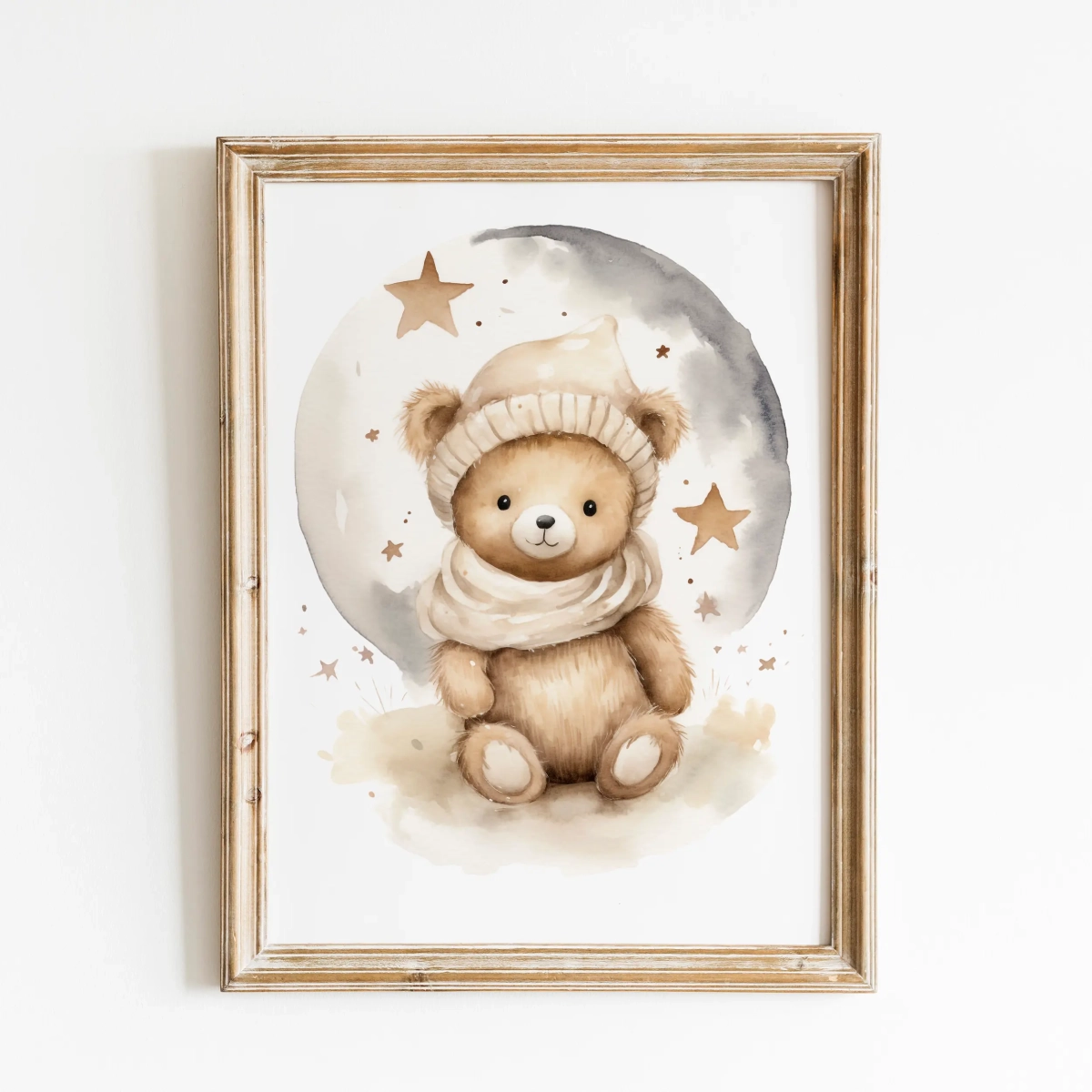 Plakat Pastelowy Miś Wzór 5 do pokoju dziecka – Mała Pracownia