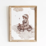Plakat Miś na chmurce – Sleepy Teddy do pokoju dziecka