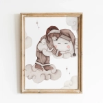 Plakat Miś z chmurką – Sleepy Teddy DK061 – Mała Pracownia