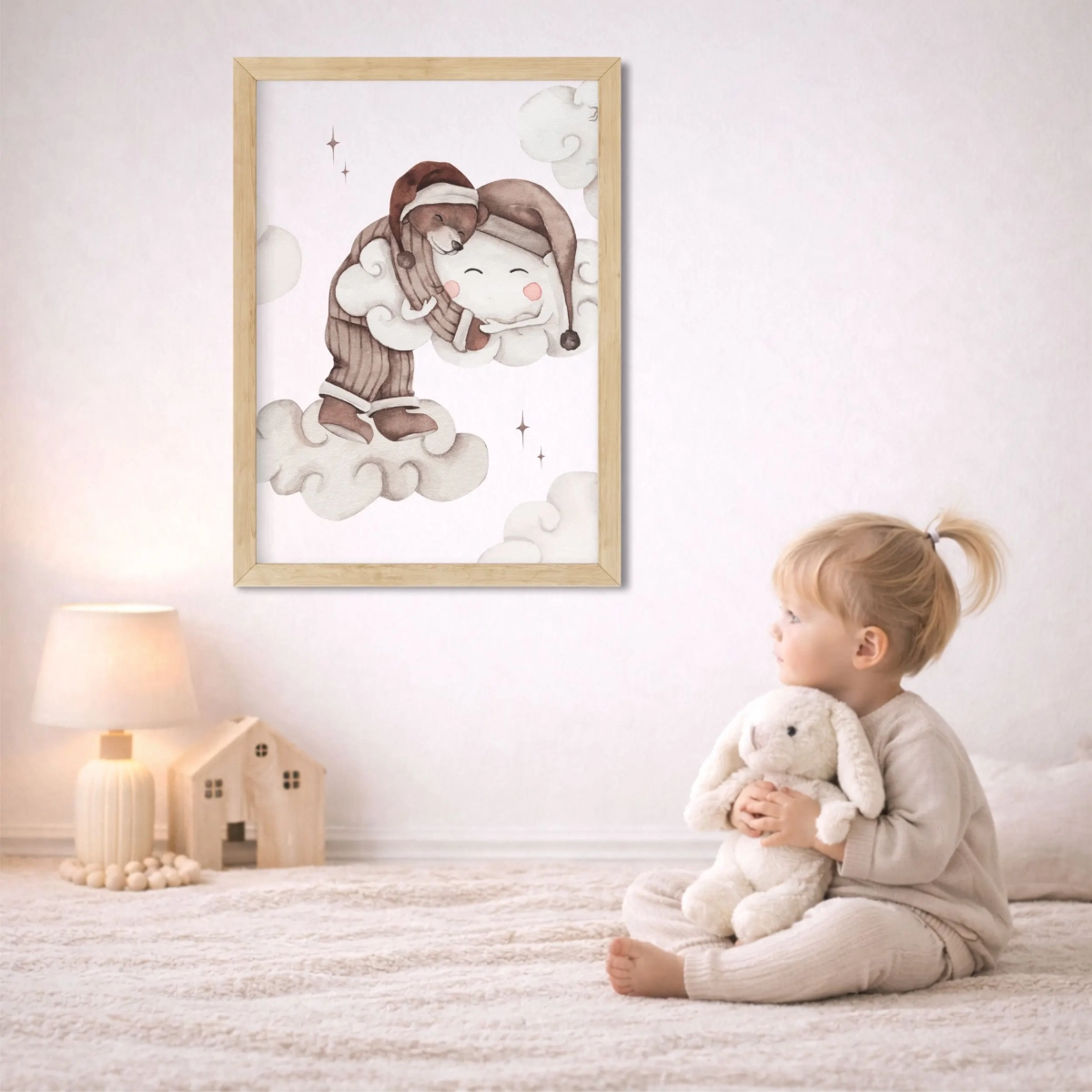 Plakat z misiem z chmurką – Sleepy Teddy DK061