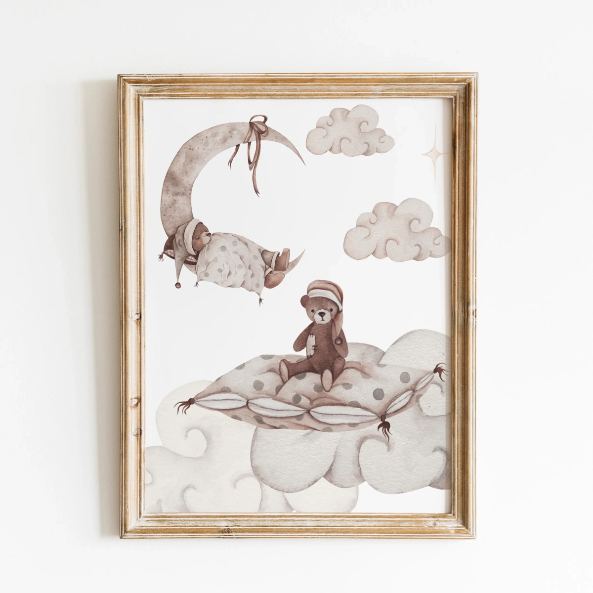 Plakat Miś na księżycu – Sleepy Teddy DK062 – Mała Pracownia