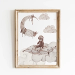 Plakat Miś na księżycu – Sleepy Teddy DK062 – Mała Pracownia