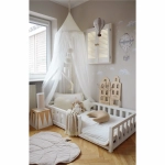 Balony beżowo-szare i chmurki – zestaw naklejek ściennych dla dzieci