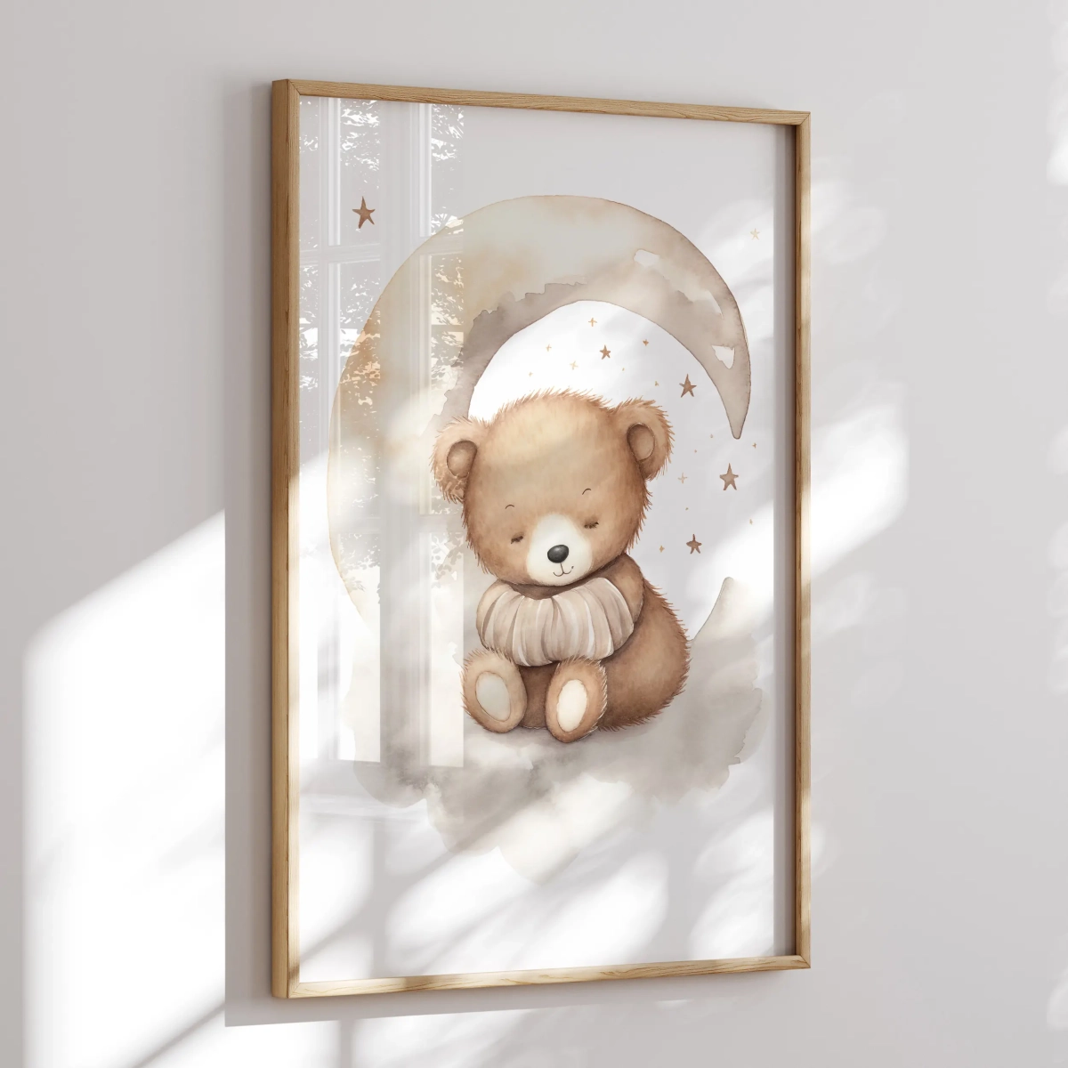 Plakat na ścianę Miś na księżycu – Mała Pracownia