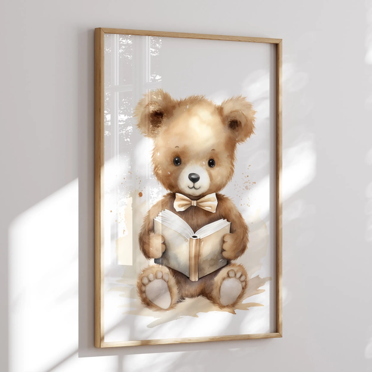 Plakat Miś z książką Wzór 9 – Mała Pracownia