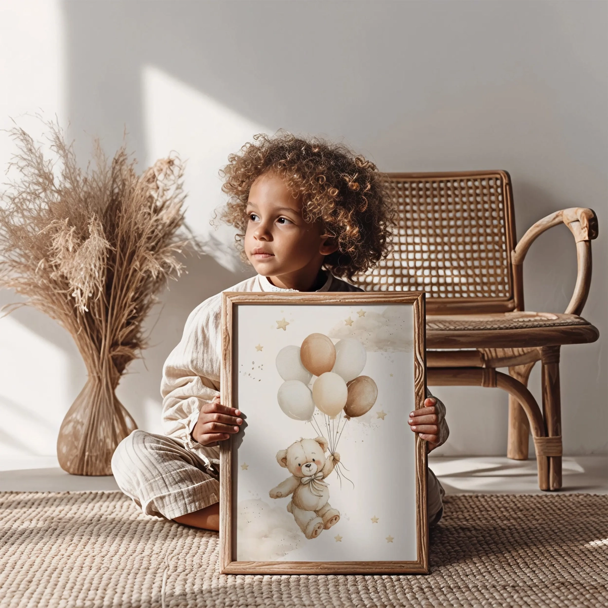 Plakat Miś z balonikami Wzór 13 – Mała Pracownia