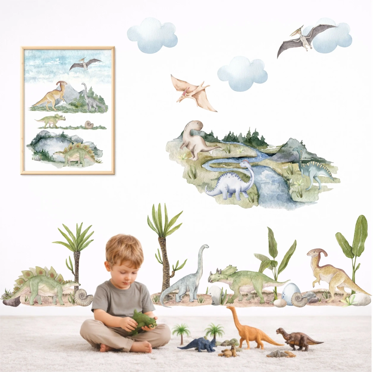 Plakat Dinozaury dla chłopca – Wzór 1 | Mała Pracownia